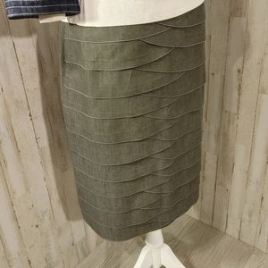 Larry Levine brown jean skirt sz 12